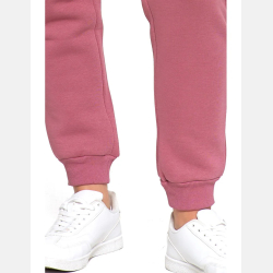 RÓŻOWE dresowe spodnie damskie z kieszeniami OCIEPLANE MORAJ!